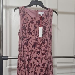 Elle Mauve Floral Midi Dress